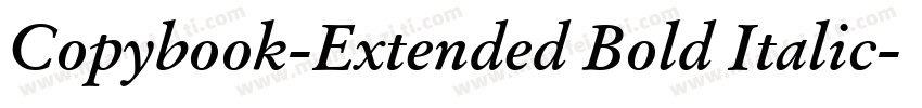 Copybook-Extended Bold Italic字体转换